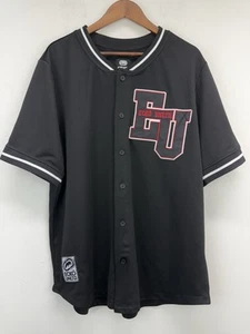 Vintage Y2K Ecko Unltd size XL Men’s Black Button Up Hip Hop Baseball Jersey NWT - Picture 1 of 6