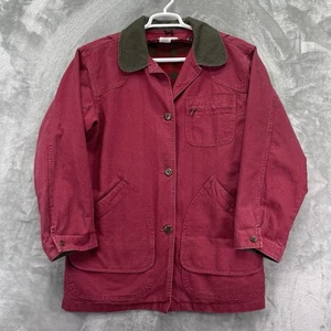 Giacca vintage LL Bean donna media lana foderata colletto marrone fienile lavoro cappotto campo - Foto 1 di 14