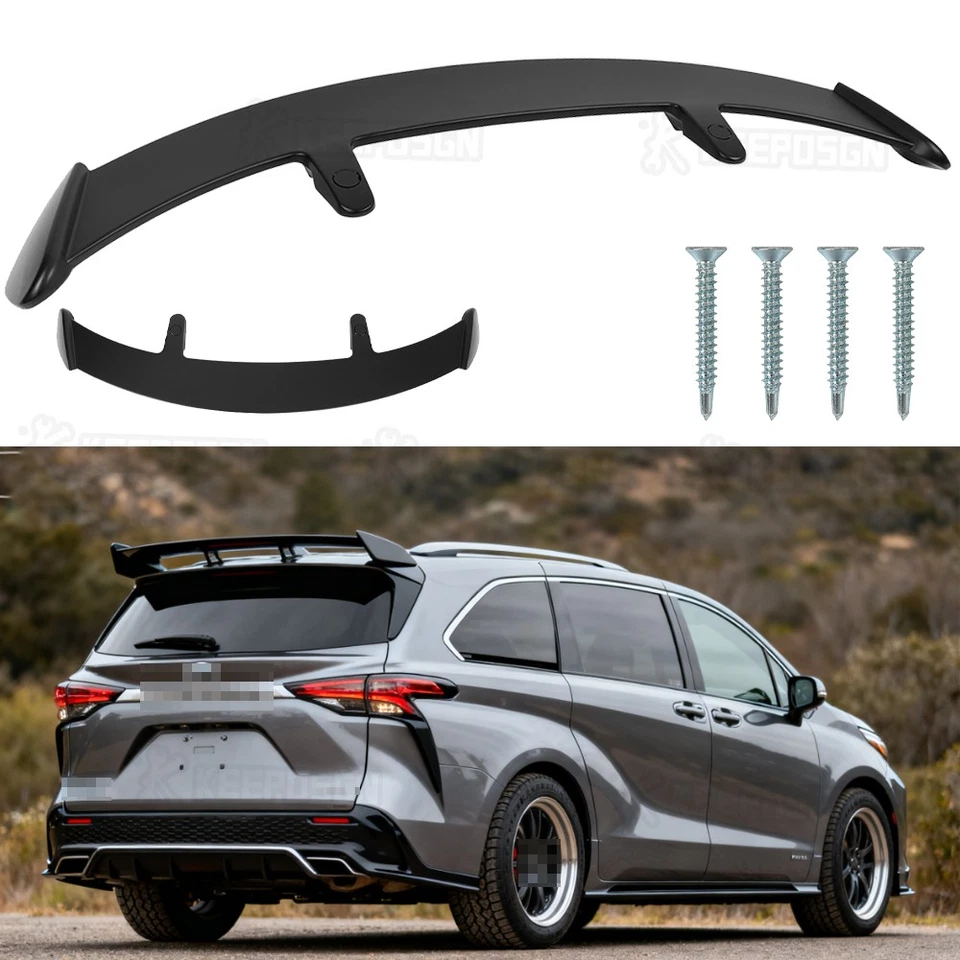 Matte Black 52" Rear Window Trunk Spoiler Wing Roof Lips For Toyota Sienna XLE - Imagem 1 de 4
