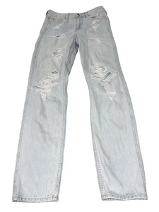 Hollister Distressed Jeans Light Wash High Waist Skinny Jean Women's Size 1 - Picture 1 of 4