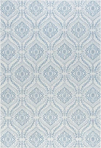 2x7 Ivory Bulbs Curves Angled Repeat Geometric DEN1100 - Aprx 2' 2" x 7' 3" - Picture 1 of 3