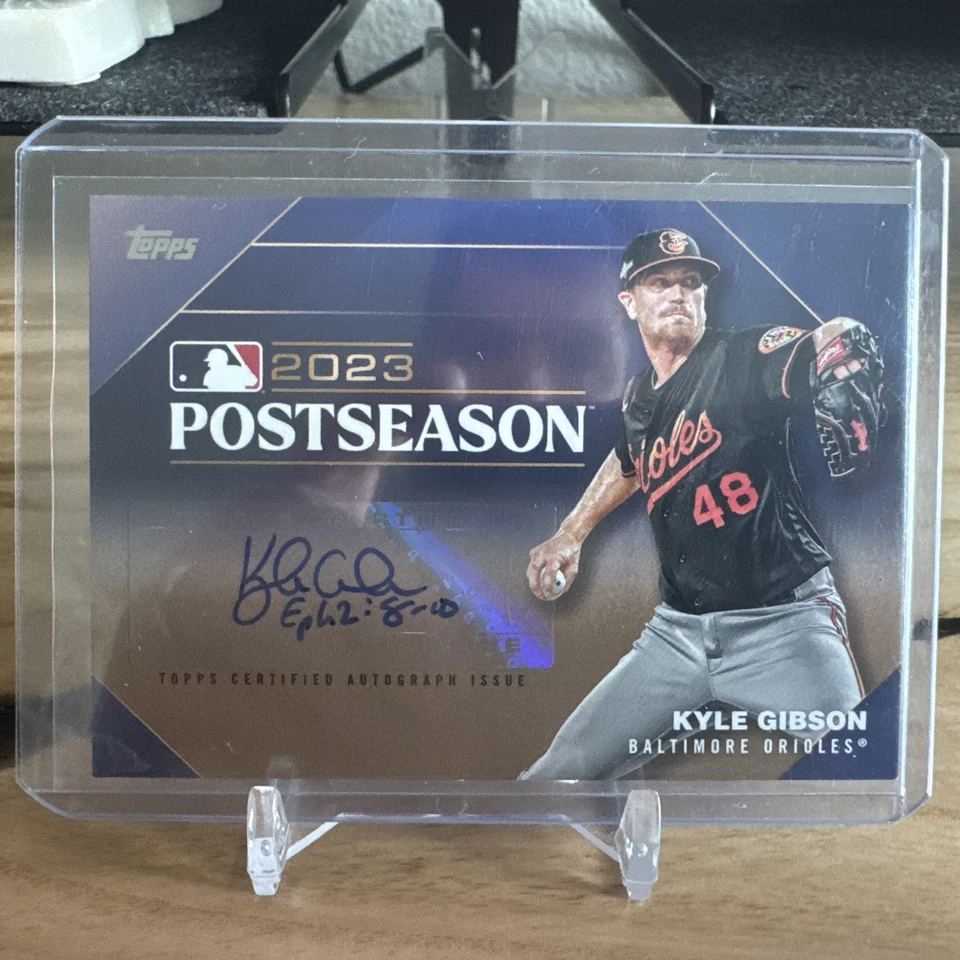 2024 Topps Serie 1 Kyle Gibson Postemporada Rendimiento Automático Dorado SP/25 Orioles Foto 1 de 2