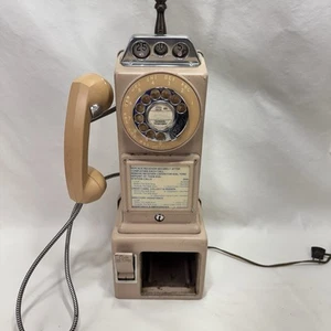Vintage Automatic Electric Company Rotary Dial Pay Telephone Lamp 3 Coin Slot - Picture 1 of 12