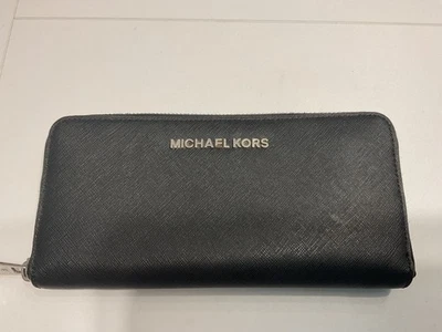 Portemonnaie von Original MICHAEL KORS  schwarz Saffianoleder - Bild 1 von 4