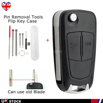 2 Button Car Flip Key Fob Case For Vauxhall Opel Astra H Corsa C Zafira B Combo