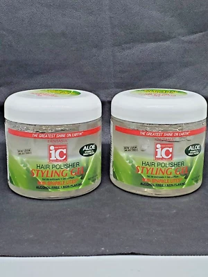 Lote de 2 gel de peinado pulidora de cabello IC 16 OZ ea con aloe sin alcohol Foto 1 de 4