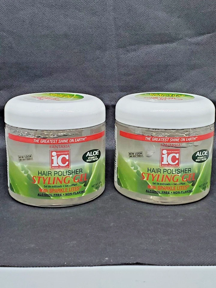 Lote de 2 gel de peinado pulidora de cabello IC 16 OZ ea con aloe sin alcohol Foto 1 de 4