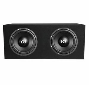 2x NVX NSW102V3 350W Dual 2-Ohm 10" Car Subwoofer with Sealed Dual Enclosure Box - Picture 1 of 16