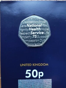 2023 75 YEARS OF THE NATIONAL HEALTH SERVICE NHS 50p FIFTY PENCE COIN BUNC UNC - Picture 1 of 4