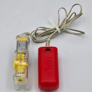 Knex Motor Power Pack Tethered Short Cable Red Clear Yellow Gears Fw/Rv Working - Picture 1 of 6