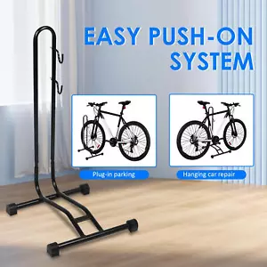 Upright Bike Stand Premium Vertical Adjustable Bicycle Floor Parking Rack Stand - Picture 1 of 10