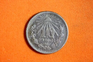 1907 Mexico 10 Centavos Silver Coin #M18891 - Picture 1 of 2
