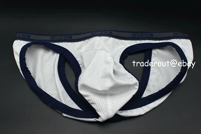 AussieBum Hombres Blanco Malla Descarada Espalda Calzoncillo Ropa Interior Talla M L Foto 1 de 4