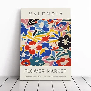 Valencia Blumenmarkt Nr. 6 Ausstellung Leinwand Wandbild Kunstdruck gerahmtes Bild - Bild 1 von 5