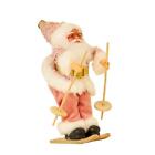 Santa Claus Skiing Figure, Santa Claus Doll, Xmas Santa Claus Ornaments for