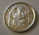 India Diwali GANESHA Vinayaka 5 Gram Silver Coin w Ohm New Year Puja Hinduism