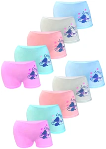 10 Girls Pantys Hipster Cotton Briefs Underpants Kids Underwear Panties - Picture 1 of 18