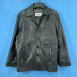 PELLE STUDIO Wilson's Leather BLACK 3M Thinsulate Zip-In Liner COAT/JACKET Sz M - Picture 1 of 7