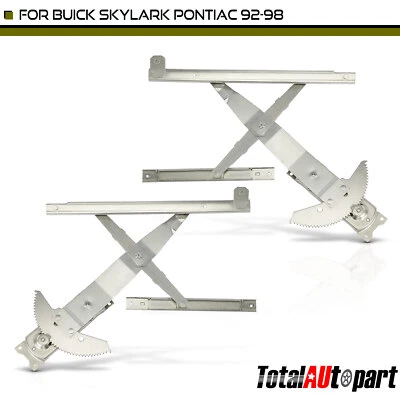 Regulador de ventana 2 piezas para Buick Skylark Olds Achieva conductor delantero y pasajero Foto 1 de 4