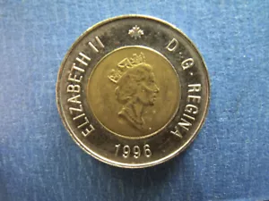 1996 Elisabetta II D.G. Regina moneta da $2 canadese - Foto 1 di 2