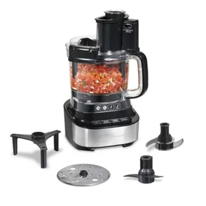 HAMILTON BEACH STACK & SNAP FOOD PROCESSOR W/ BOWL SCRAPER 70822F *NEW - Picture 1 of 12