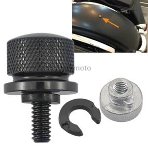 Black Motorcycle Rear Seat Bolt Billet Mounting Screw Nut Kit For Harley Touring - Picture 1 of 10