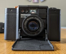 Minox 35 GL 35mm Kompaktfilmkamera mit Originalhülle und Blitz!