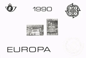 Bélgica 1990 Yvert 2367/68 prueba Europa CEPT MNH VF - Imagen 1 de 1