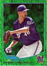 2013 Topps Update Emerald #US19 Johnny Hellweg Milwaukee Brewers