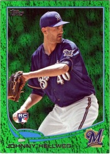 2013 Topps Update Emerald #US19 Johnny Hellweg Milwaukee Brewers