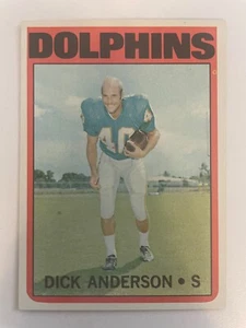 1972 Topps #98 Dick Anderson MIAMI DOLPHINS WELL CENTERED - Bild 1 von 2