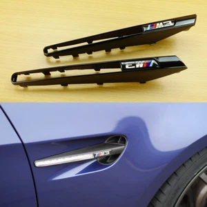 Paino Black For BMW E92 E93 E90 M3 Side Fender Grille Cover Trim 2008-2012 - Picture 1 of 6
