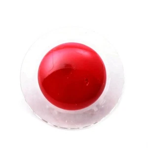 Vintage Czech 2 part red marble bead rosarian pin shank art glass button 27mm  - Picture 1 of 3