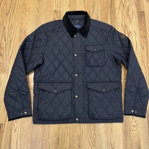 Polo Ralph Lauren The Beaton Chaqueta Acolchada Hombre Grande Cremallera Completa Abrigo Negro - Imagen 1 de 9