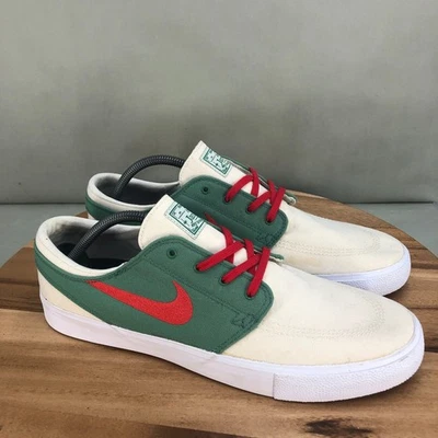 Nike SB Stefan Janoski Hombres Zapatos de Skateboarding Talla 12 Blanco Verde Rojo Foto 1 de 4