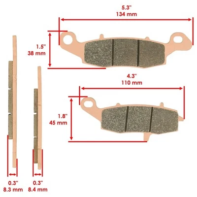 Front And Rear Brake Pads for Kawasaki Vulcan 1600 Nomad VN1600 VN 1600 2005-08 Foto 1 de 4