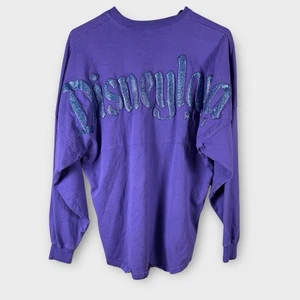 Disneyland Spirit Jersey Adult XS Potion Purple Glitter Long Sleeve Disney Parks - Picture 1 of 6