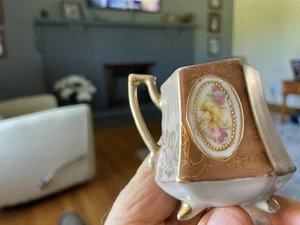 Vintage Victorian Toothpick Holder Bone China Footed Porcelain Made in Japan - Picture 1 of 8