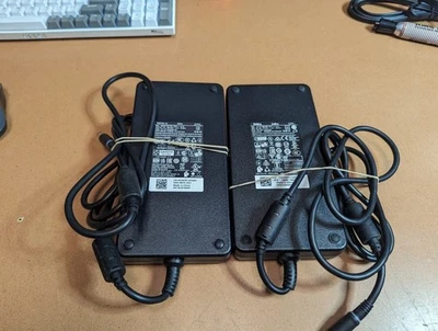 2 used Genuine OEM Dell 240W 19.5V 12.3A AC Adapter Charger F4XHP & 3KWGY - Image 1 of 4