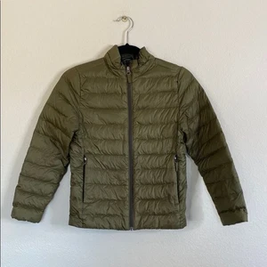 REI co-op down jacket olive green kids Sz 10 VGUC - Picture 1 of 5