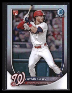 2025 Bowman Chrome Dylan Crews Red Rookie Redemption Refractor SP -Nationals - Picture 1 of 2