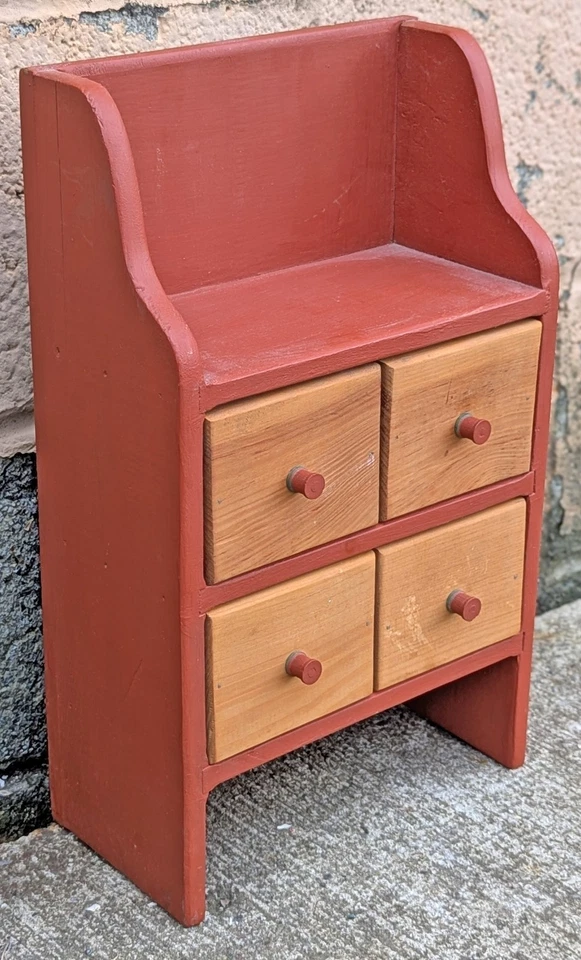 Armario de pared de madera artesanal vintage antiguo hecho a mano para cocina Foto 1 de 4