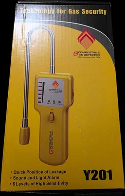 Y201 Portable Methane Propane Combustible Natural Gas Leak Sniffer D... - Image 1 of 4
