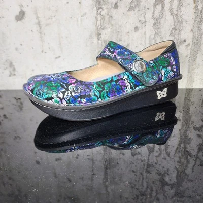 Alegria Paloma Hibisco Floral Metálico pal-146 Mary Jane Talla 39 (US 8) Foto 1 de 4