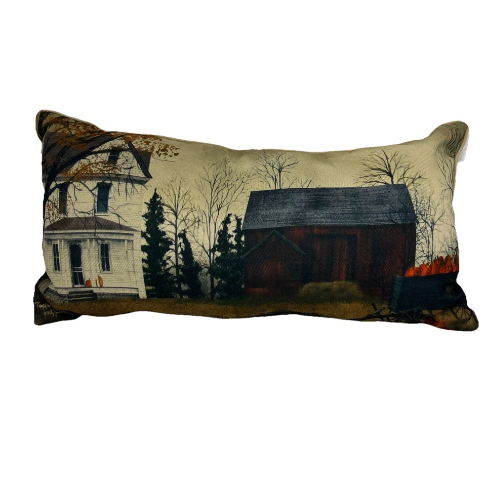 Thro от Marlo Lorenzo «Тыквы на продажу» печать поясничная подушка 23 «X 11» осени - Изображение 1 из 4