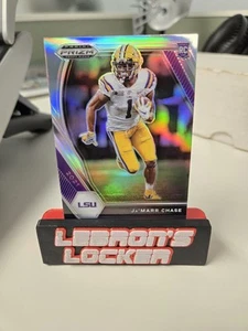 2021 Panini Prizm Draft Picks - Ja'Marr Chase #112 Silver Prizm (RC) Bengals LSU - Picture 1 of 2