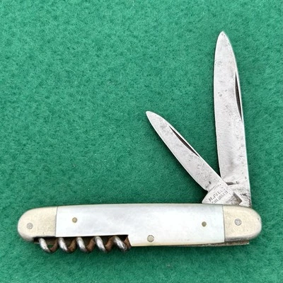 M. Pauls(?) Solingen Bartenders Champagne Mother Of Pearl Pocket Knife Corkscrew - Image 1 of 4