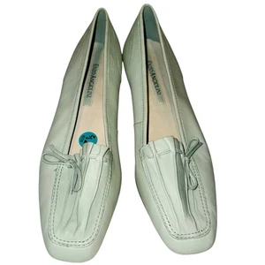 Vintage Enzo Angiolini Women’s Tassel Loafers Size 7.5 B Light Green Leather  - Picture 1 of 5