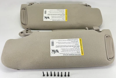 03 - 07 Avalanche Silverado Sierra Tahoe Suburban Yukon H2 Sun Visor Set OEM - Image 1 of 4