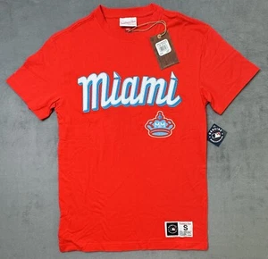 Mitchell & Ness Miami Marlins MLB Men's City Connect Marlins T-Shirt Small NWT - Picture 1 of 9